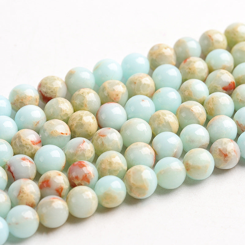 Natural DIY  Loose Round Beads Imperial Stone  Beads