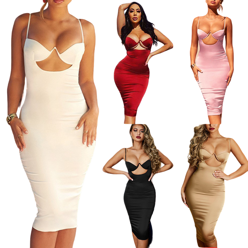 Women Sexy Hollow Out Bodycon Dress