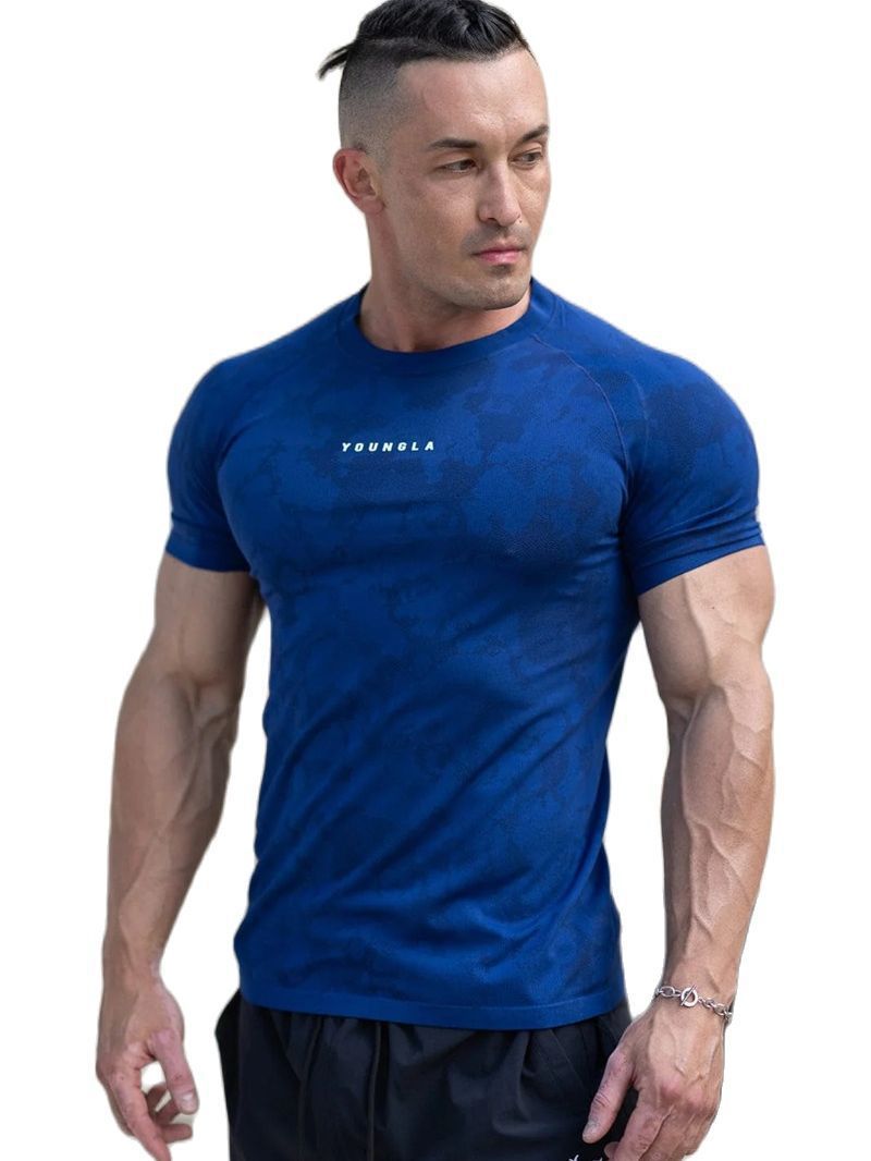 Men Workout Camouflage Sports T-Shirt