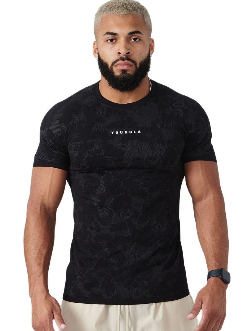 Men Workout Camouflage Sports T-Shirt