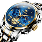 OLEVS  Waterproof  quartz chronograph stainless steel  watches for men