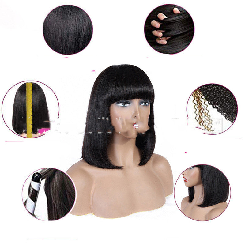 Synthetic Wigs With Bangs And Bob