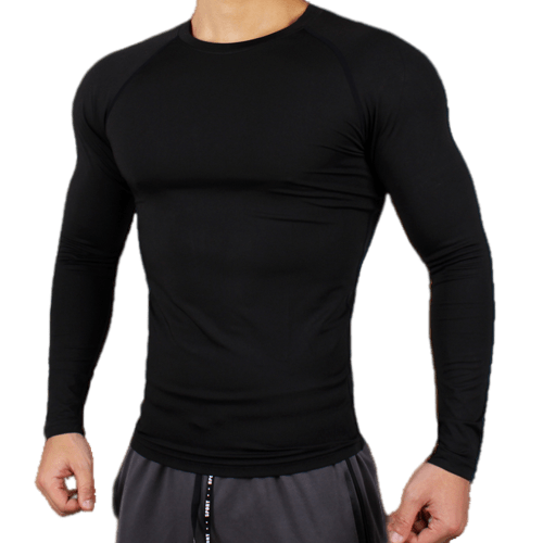Men Long Sleeve Tights Fitness Clothes