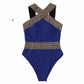 One Piece Solid Color Swimsuit