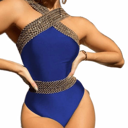 One Piece Solid Color Swimsuit